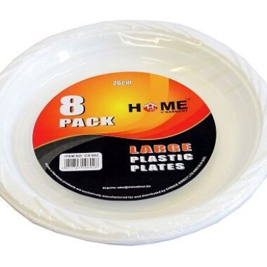 LARGE PLASTIC PLATES – 8 PACK