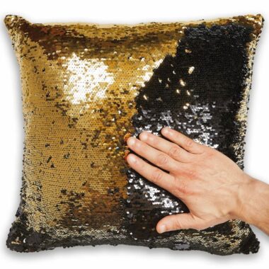 Magic Sequins & Velvet 2 Color Reversible Cushion Cover