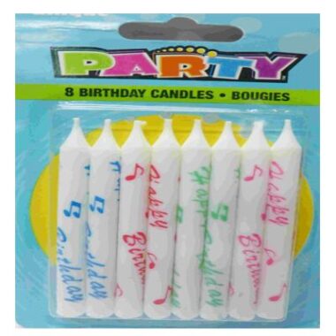 PARTY  BIRTHDAY CANDLES 8 IN A PACK