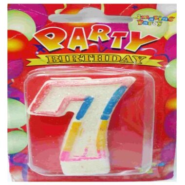 NUMERIC 7 BIRTHDAY CANDLE | PARTY ITEM