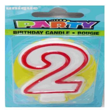 NUMERIC 2 BIRTHDAY CANDLE