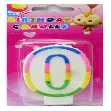 NUMERIC ZERO  “0”  BIRTHDAY CANDLE , PARTY ITEM