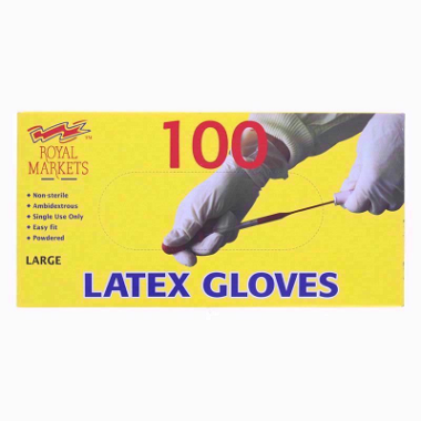 100 LATEX GLOVES – LARGE