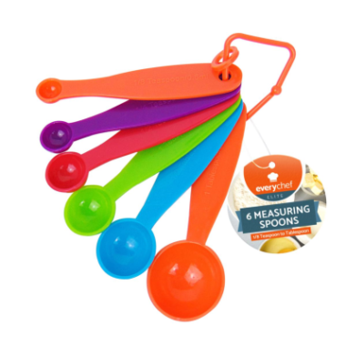 6 MEASURING SPOONS