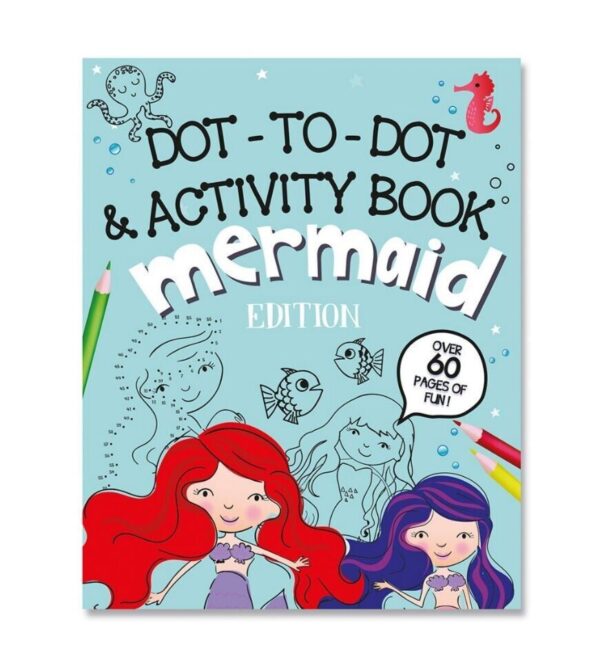 Children's Kid's Boys Girls Dot To Dot & Activity Book Mermaid Edition 60 Pages