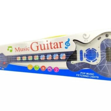 Blue Musical Guitar Kids Electronic Educational Toy With Music & Light